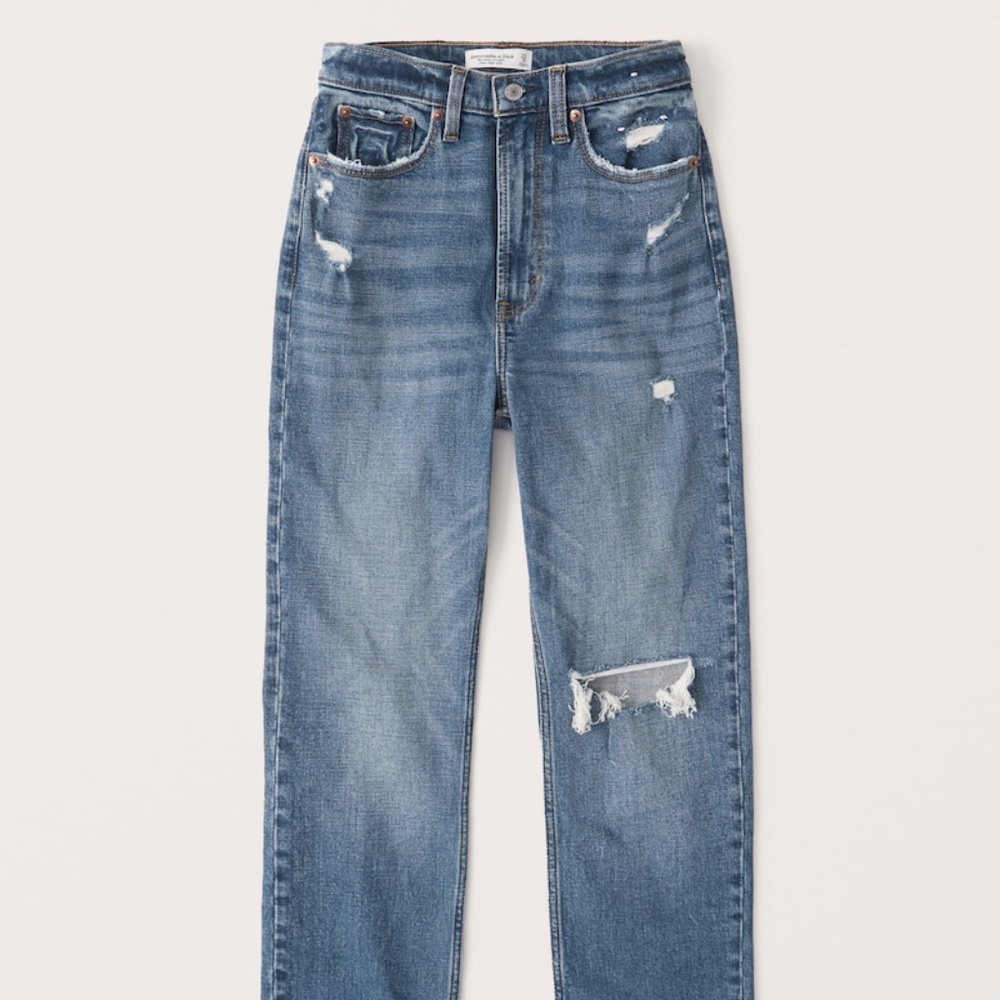 A&FCurve Love Ultra High Rise Ankle Straight Jeans